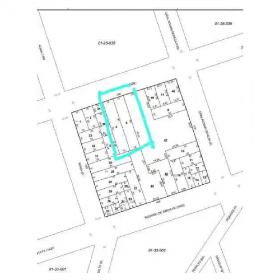 Espectacular lote para inversionistas, corazon de manzana Barrio General Paz